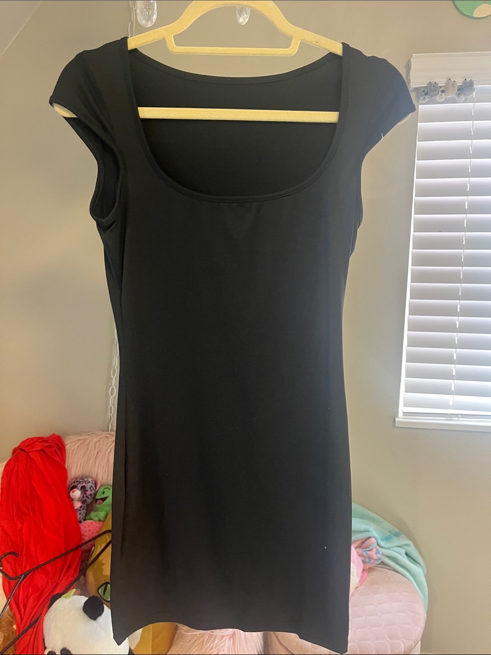 SHEIN Black Cap Sleeve Mini Dress